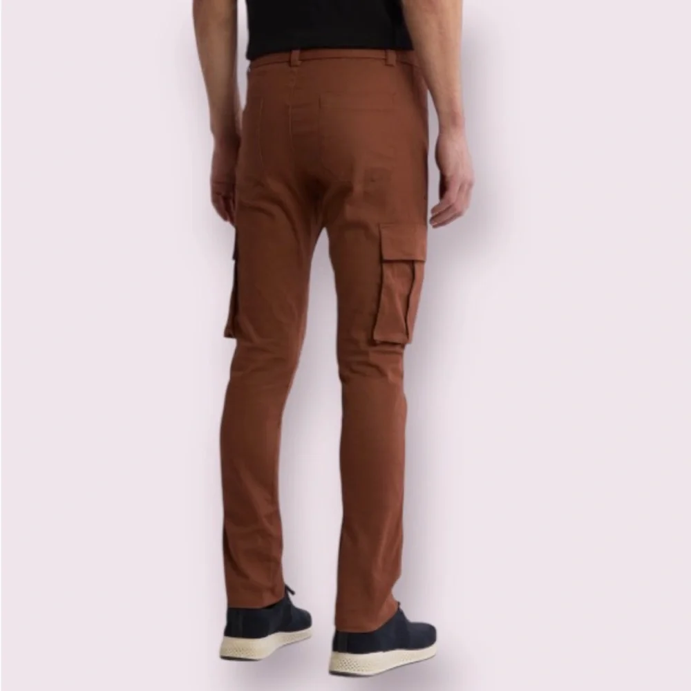 AMERICAN STITCH Stretch Cotton Twill Cargo Pants in Brown